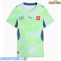 Camisa de time de futebol Suíça Replicas 2º Equipamento Feminina Mundo 2026 Manga Curta